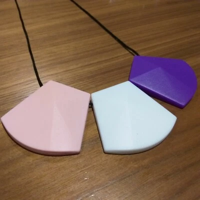 Millennial Pink, White, Purple Silicone Teething Necklace Jewellery BPA free - image 1 of 2