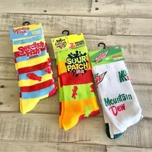 Calcetines de novedad Odd Sox parche agrio de pescado sueco niños rocío de montaña 3 pares para hombre 6-12 - Imagen 1 de 6