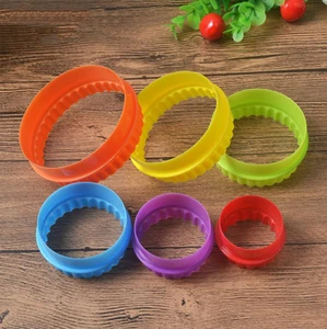 6pcs set Round Cookie Cutter 2 Sides Cake Mold Biscuit Kitchen Baking - Picture 1 of 12