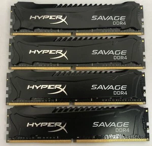 HYPERX SAVAGE 32GB kit 4x8GB DDR4 2133MHZ HX421C13SBK4/32 GAMING RAM DIMM 288pin - Picture 1 of 3
