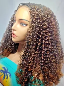 Passion Twist Braided Wig Knotless Box Braids Wig Full Lace with Baby Hair Curly - Picture 1 of 9