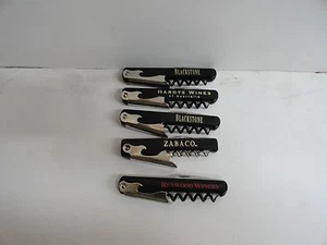 WINERY ADVERTISING BOTTLE OPENER CORK SCREW JACKKNIFE BLACKSTONE ZABACO HARDYS - Picture 1 of 3