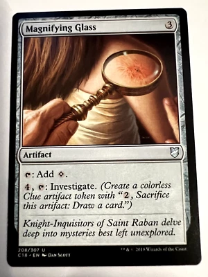 MTG Magic The Gathering Commander 2018 Magnifying Glass Uncommon LP - Image 1 of 2