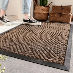 Door Mat Non-Slip Rubber Backing Entrance Rugs Absorbent Resist Doormat 1pcs - Picture 1 of 19