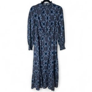 Universal Thread - Women's Quilt Print Prairie High Collar Maxi Dress - Sz. S - Picture 1 of 9