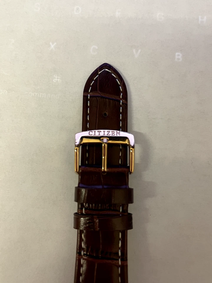 全新 Citizen 棕色皮革替换表带 适用于 CB5919-00X — 第 1/4 张图片