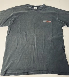 Vintage Black Flys Eyewear Men XL Pinup Girl Graphic T Shirt Black Single Stitch - Picture 1 of 8