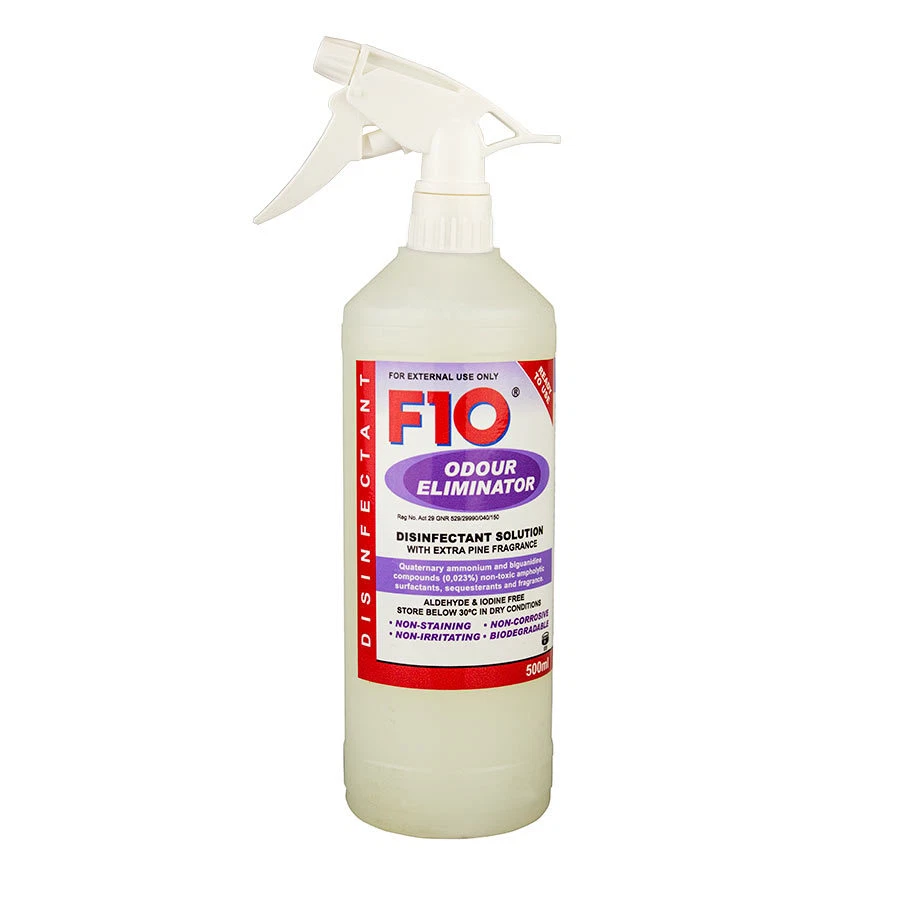 F10 Odour Eliminator 500ml With Trigger Vivarium Cleaner Deodouriser Freshner