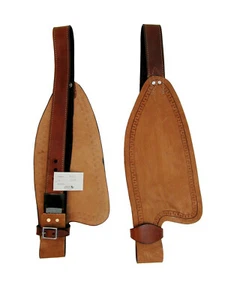 TRAIL WESTERN RODEO SATTELKOTFLÜGEL SCHLANGE TOOLED MITTELÖL LEDER PFERDE HEFTKLAMMER - Bild 1 von 5