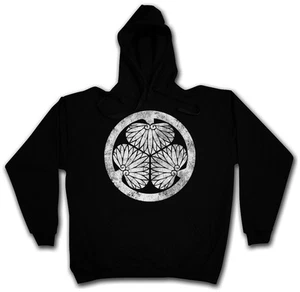 TOKUGAWA CLAN LOGO MON HOODED SWEATSHIRT HOODIE - Shogunate Shogun Oda Nobunaga - Bild 1 von 1