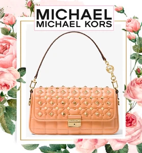 Nuevo con etiquetas Michael Kors BRADSHAW Edredón con tachuelas SM Conv. Bolso de hombro con cuerpo X MELUPE - Imagen 1 de 12