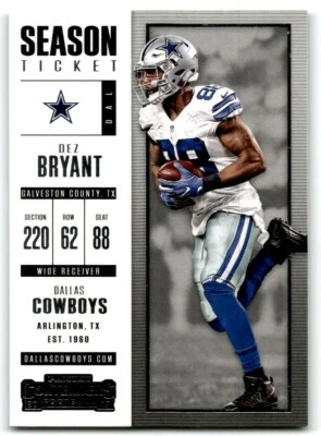 2017 PANINI CONTENDERS DEZ BRYANT DALLAS COWBOYS #78 - Image 1 of 2