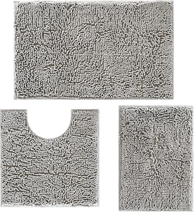 Bathroom Rugs Set, Extra Soft, Absorbent, Shaggy Bath Rug, Chenille, Non-Slip - Picture 1 of 18