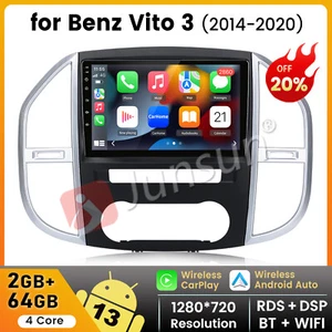 2+64G Android13 Carplay Car Radio For Mercedes Benz Metris W447 Vito 3 2014-2020 - Foto 1 di 17