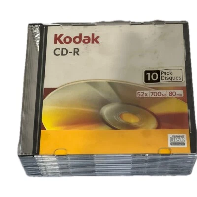 Kodak CD – R 52X 700 MB 80 MIN recordable compact disc slim jewel case brand new - Image 1 of 4
