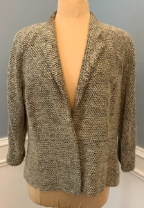 Blazer Pendleton Tweed Mujer 18 Pequeña Chaqueta Relajada Manga Corta Academia - Imagen 1 de 11