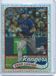 2024 Topps Series 1 EVAN CARTER Silver Pack Mojo Refractor RC Rangers d46 - Picture 1 of 1