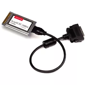 Adaptec SlimSCSI 1480A CardBus Ultra SCSI-2 Adaptateur Carte PC + Câble HD50 - Photo 1/1