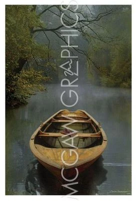 The Old Lake Boat, Carlos Casamayor, pôster impressão arte decoração parede 19" x 13" 2067 - Imagem 1 de 2