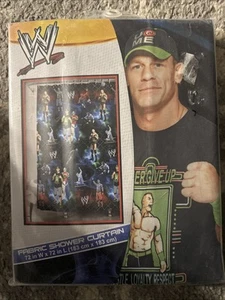 WWE Fabric Shower Curtain 72 Inches John Cena New - Picture 1 of 7