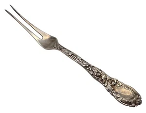 1880 Antique TIFFANY & CO. Sterling Silver Individual Fruit Fork CHRYSANTHEMUM - Picture 1 of 4