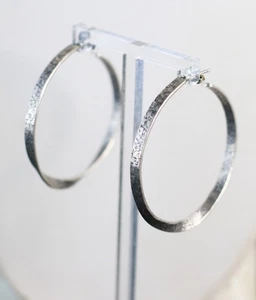 SILPADA 925 Sterling Silver Textured Twisted Hoop Twist of Fate Earrings P1731 - Picture 1 of 8