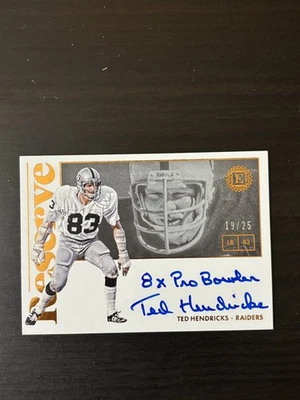 Ted Hendricks 2018 Encased Reserve Signatures /25 Inscription Autograph Auto SSP - Image 1 of 2