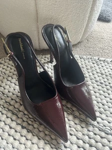 River Island Sling Back Heeled Court Shoes - Picture 1 of 4