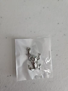 Blauer Diamant Dominikanische Republik Damen versilbert Frosch Charm - Bild 1 von 4