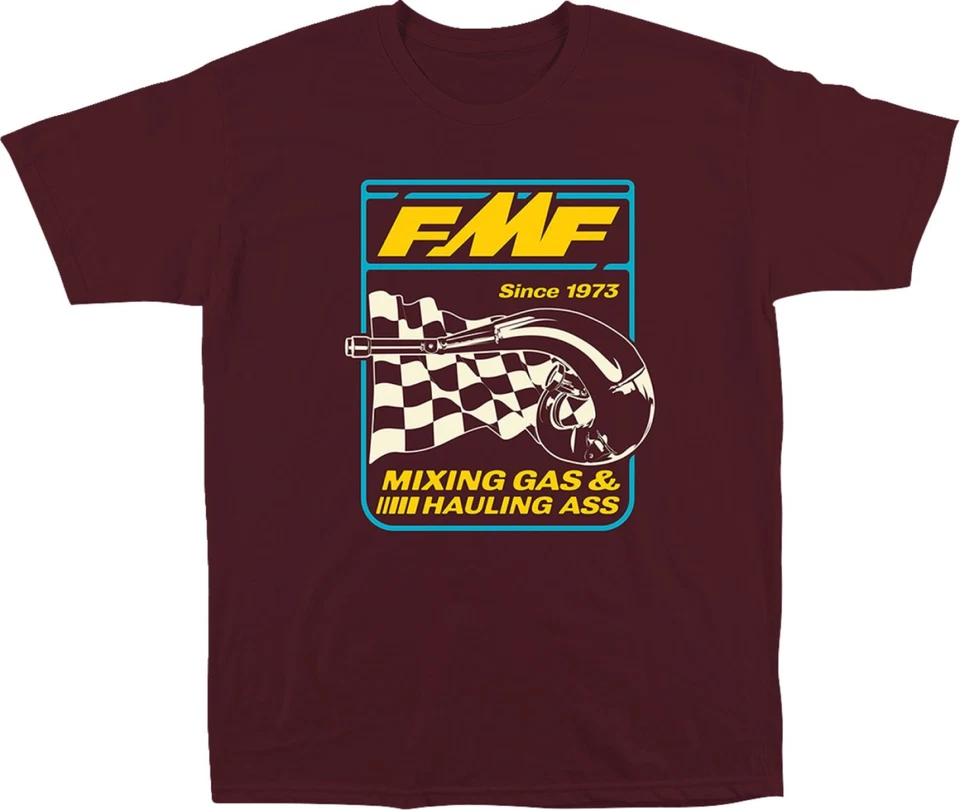 FMF Metalworks Mens Short Sleeve T-Shirt Maroon - Image 1 of 1