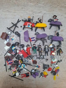 Playmobil Knights Bundle Knights 5 Horses Weapons helmets lances shields armour - Picture 1 of 7