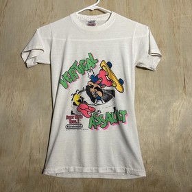 VTG 1989 Super Mario Bros 2 Hawk Vertical Assault Nintendo Shirt NES Youth LARGE