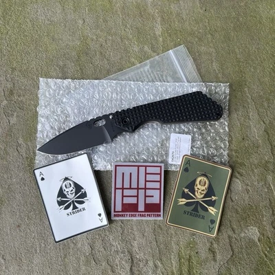 Cuchillos Strider SMF MEFP, hoja negra de 3V, escala Frag, Flamed Ti - ¡NUEVOS! Foto 1 de 4
