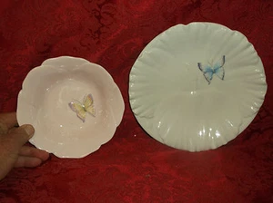 EPOCH COLLECTION BUTTERFLY 9" PLATE AND CEREAL BOWL EUC! - Picture 1 of 5