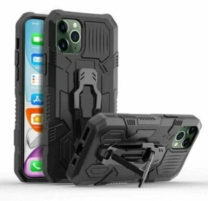 Shockproof Hybrid Armor Heavy Duty Clip Case For iphone 11 12Pro  Max 7 8+ XR X - Picture 1 of 14