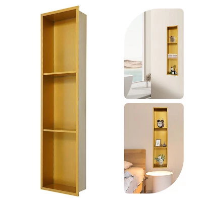 Gabinetes de baño empotrados de nicho de ducha de acero inoxidable de 3 niveles 37*9" Foto 1 de 4