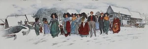 Henri Loux - Reunión con ruedas giratorias - placa de servicio, placa de pastel - cortador de utz - Imagen 1 de 3