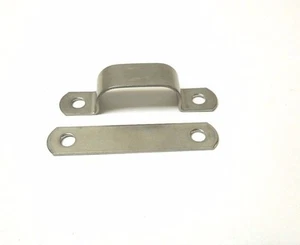 2-Line Tube Clamp, 3/4" Tube Size, 316 Stainless Steel, with Backplate <733NW - Picture 1 of 3