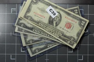 7 $2 Notes 1953 A 1953 B 1953 C see pics C39 - Picture 1 of 1