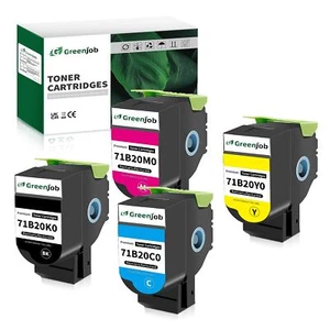 CS317 CX317 Toner 71B0010 71B0020 71B0030 71B0040 71B20K0 71B20C0 71B20M0 71B... - Photo 1/5