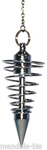 Pendule Spirale Chrome Grand Modèle (Radiesthesie, Voyance, Recherche) - Picture 1 of 1