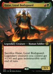 Hajar, Loyal Bodyguard Foil Extended Art The Brothers' War NM MTG - Picture 1 of 1