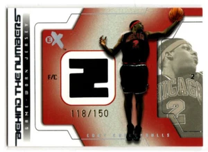2003-04 Fleer EX Basketball Behind the Numbers Eddy Curry JERSEY BULLS - Picture 1 of 1