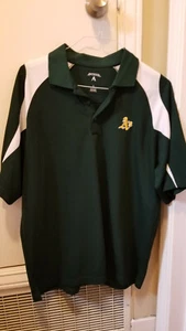 Antigua Oakland A's Logo Golf Polo Shirt Forest Green Men's Large - Picture 1 of 3