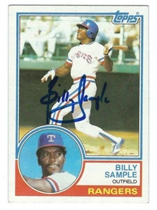 Signed BILLY SAMPLE 1983 Topps Rangers Autographed Card #641 - COA - Picture 1 of 1