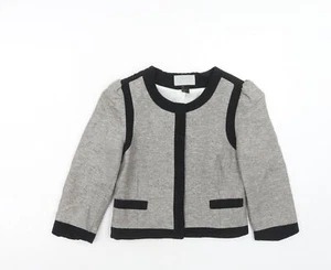 H&M Womens Grey Jacket Size 6 Button - Picture 1 of 10