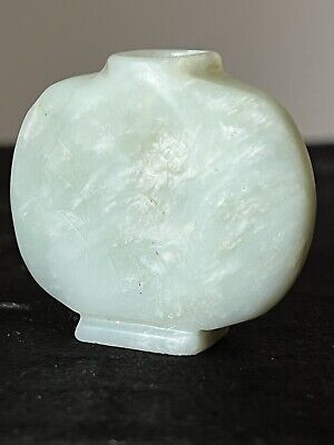 Vintage Chinese White Jade Snuff Bottle (No Stopper) • 48.43£