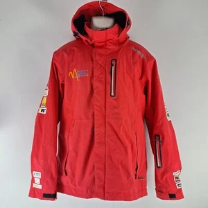 Karbon Ski Jacket Mens Red Insulated Vented Inside Detachable Hood Size M - Picture 1 of 24