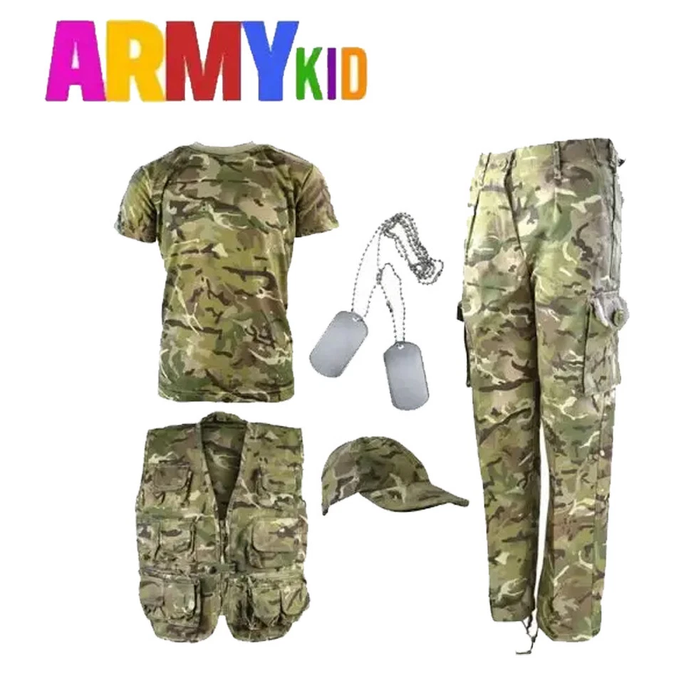 KOMBAT UK Childrens Army Clothing - KIDS CAMOUFLAGE EXPLORER ARMY KIT BTP CAMO