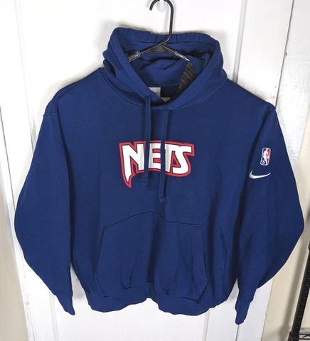 NBA 75th Anniversary Nike Courtside Hoodie XL Nets Brooklyn Fleece 90s Logo Cover